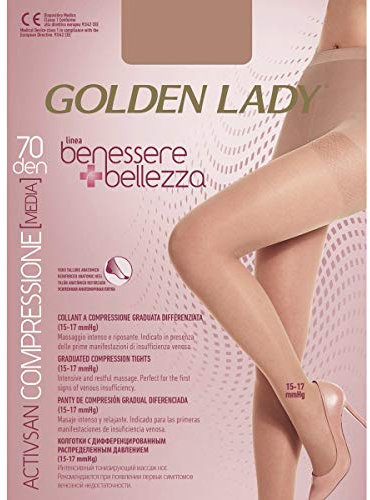Golden Lady Benessere & Bellezza Collant 70 Den Nero Taglia IIi G115 (M), Calze da Donna
