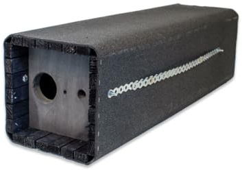 Naturschutzprodukt Steinkauz Nistkasten Nisthöhle Steinkauzröhre Typ 21 Flugloch Durchmesser 65 mm mit Marderschutz aus Holzbeton Länge 83 cm