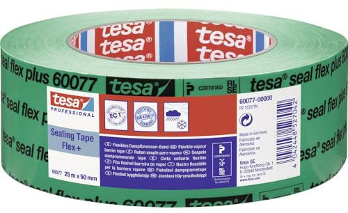 Tesa 60077 Nastro barriera al vapore verde (L x l) 25 m x 50 mm 1 pz