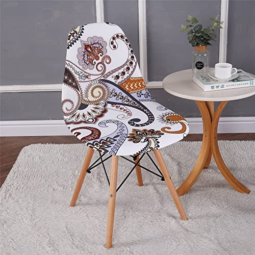 FANSU Stuhlhussen 1/2/4/6er Set Strech Esszimmerstühle Bezug Universal Küchenstühle Husse Waschbar Elegante Schalenstuhlbezug Stuhlbezug Spannbezug für Wohnzimmer Büro (Vintage Paisley,6 Stück)
