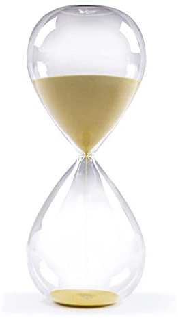 Temporizador de reloj de arena, colorido y moderno, temporizador de arena Biloba inspirado en vidrio para el hogar, decoración de escritorio de oficina