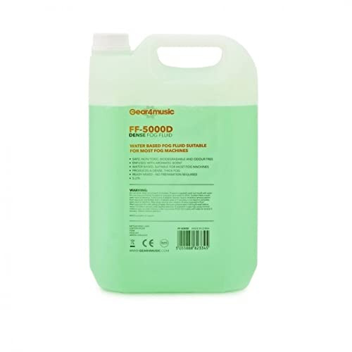 Gear4music Liquide pour machine à fumée 5L haute densité sans odeur