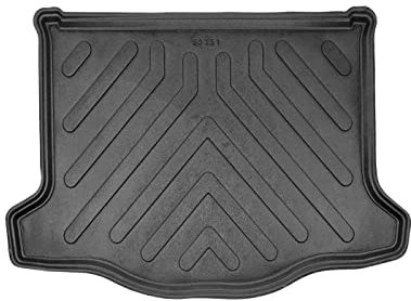 Trimak Passgenau 3D Kofferraumwanne Kompatibel mit Honda Jazz 3 Gen 2015-2019 Kofferraummatte Schutzmatte Auto Zubehör Antirutschmatte Kantenschutz TPE Gummi Dauerhaft Schwarz
