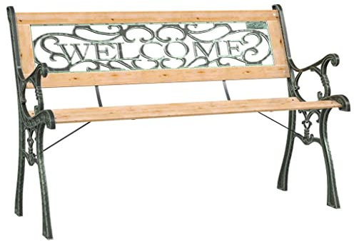 vidaXL Gartenbank 122 cm Massivholz Tanne