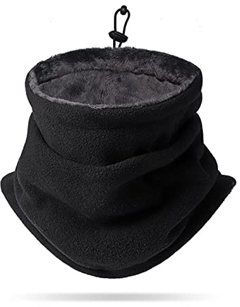 LumiSyne Invernale Scaldacollo Per Uomo Donna Morbido Fodera In Pile Copricollo Con Coulisse Regolabile Spessa Termico Snood Passamontagna Maschera Sciarpa Tubo Per Ciclismo Sci Corsa Moto