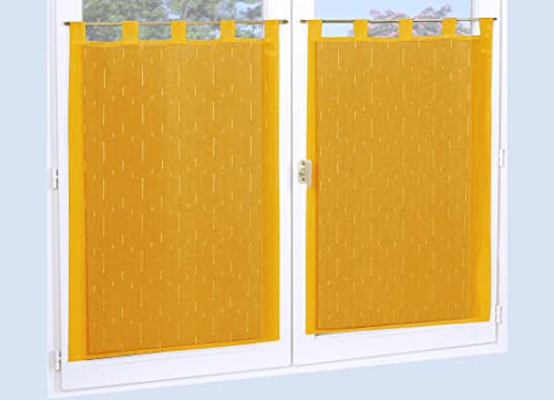 Atout Ciel Coppia di tende a zampa pronte da appendere, 2 x 60 x 90 cm, giallo senape