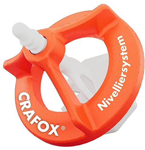 CRAFOX Sistema di livellamento per piastrelle, 1 mm, set da 450 pezzi, 300 linguette filettate e 150 tappi di trazione, utensili e accessori per piastrelle, distanziatori per piastrelle senza croci