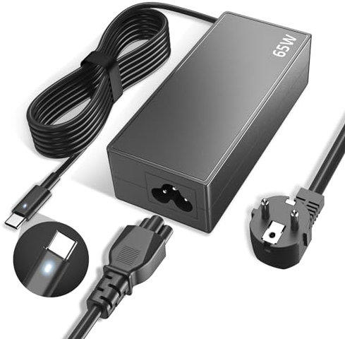 ANTWELON 65W USB C Laptop Netzteil Ladegerät Ladekabel 20V 3,25A Typ C für Lenovo ThinkPad T480 T580 E480 E580 Yoga Chromebook Dell Latitude XPS,HP Spectre,Asus,Acer AC Adapter Stromversorgung