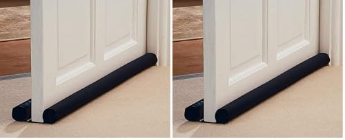 Ram® DOUBLE Sided Door Draft Excluder Self-Adhesive Tape Draught Insulator Strip Foam Seal Fits to Bottom of Door Under Door Draft Stopper 90cm Long (Pack of 2)