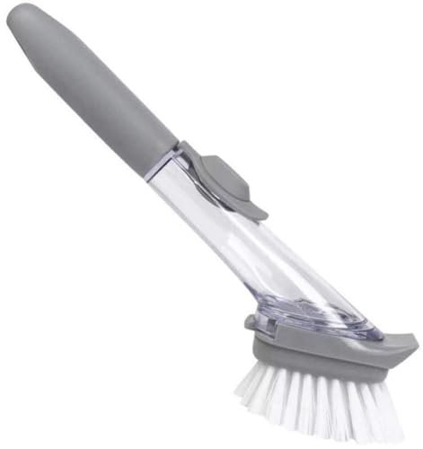 XIZONLIN Soap Dispensing Dish Brush Kitchen Washing Up Brushes with Soap Dispenser Multi Use Scrubbing Brush for Pans Pots Dishes Sink Cleaning