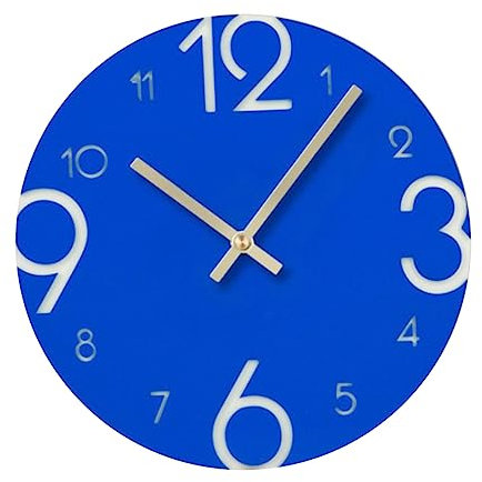 MAGICLULU Nachtlicht Wanduhr Digitale Wanduhren Einfache Wanduhr Nicht Tickende Wanduhr Arabische Ziffernuhr Vintage Uhr Leise Wanduhr Café-wanduhr Große Wanduhr 3D Nordisch