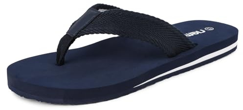 riemot Flip Flops Men's Thongs Sandals, Comfort Lightweight Thong with Arch Support Shoes Summer Outdoor Beach Pool Sandal, Non-Slip Walking Slippers,Navy UK 11/EU45