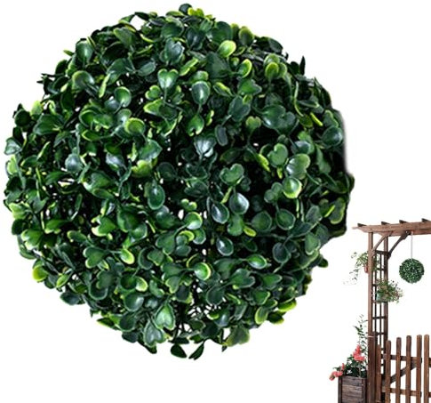 Generisch Formschnittkugel, Buchsbaumkugeln, Keine Bewässerung, Beschneiden, grüne runde Kugeln aus künstlichem Buchsbaum, Realistische Optik, künstliche Buchsbaumkugel für Haustür, Balkon