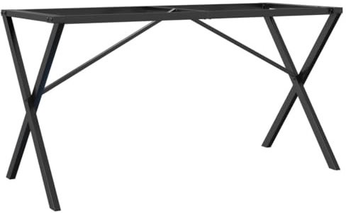 Gecheer X Form Tischbeine Metall Möbelfüße Tischgestell, Esstisch-Beine, Esstisch Gestell in X-Form, Tisch-Gestell Tisch-Untergestell Tischfüße, für Couchtisch Esstisch, 120x60x73 cm Gusseisen