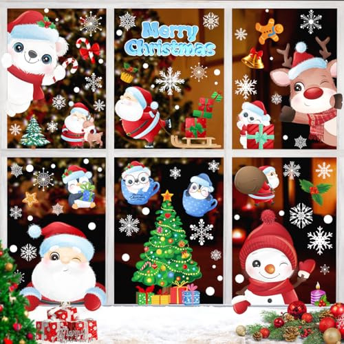 Fensterbilder Weihnachten Selbstklebend Weihnachtsdeko Fenster, 192 Weihnachts Fensterbilder Fenstersticker Weihnachten Kinder, Fensterbild Weihnachten Winter Weihnachtsfenster Bilder Fensterdeko