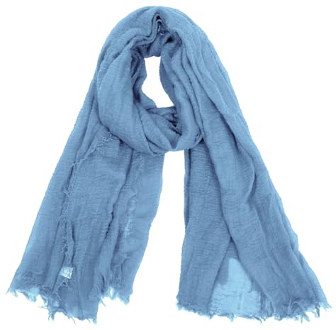 Van Der Rich ® - Bufanda Cuello Arrugado Hombre Mujer (79-Denim, TU)