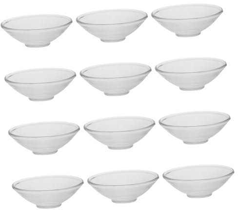 Zerodeko 12pcs Glass Candle Drip Catcher Ring Fluted Wax Holder for Home Decoration Prevent Wax Drip Table