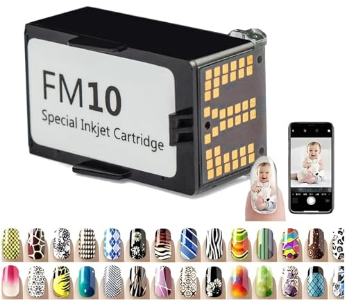 Juego de cartuchos de tinta para impresora de uñas SM10/FM10, cartuchos de inyección de tinta especiales, juego de gel para uñas, tinta,A-Type