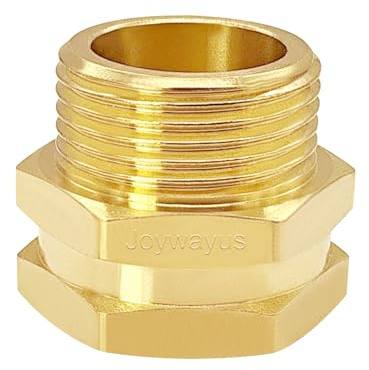 Joywayus Brass Fitting 1 G Thread Male × 1 NPT Thread Female Brass Pipe Fitting Adapter