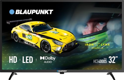 BLAUPUNKT Televisor LED HD de 32, 720p, 60 Hz, Dolby Audio 16 W, DVB-T2/S2/C, 2 HDMI, USB, sin Smart TV
