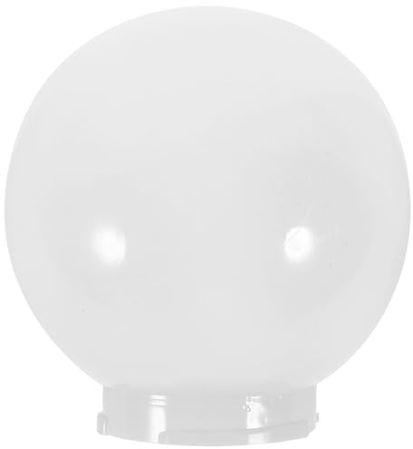 Abat-jour Globe en Acrylique Blanc, Cache-ampoule Sphérique Extérieur | Remplacement à Retirer Facilement, Bord 5mm et 3mm, Diamètre Bas Env 8cm