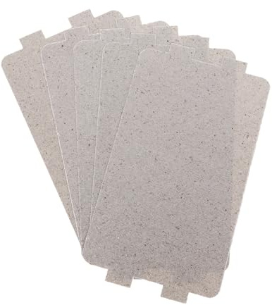 Veemoon 5 Piezas de Láminas de Mica para Microondas, Aislamiento Térmico Resistente al Calor, Papel Mica Plata para Prolongar Vida Útil del Horno Microondas