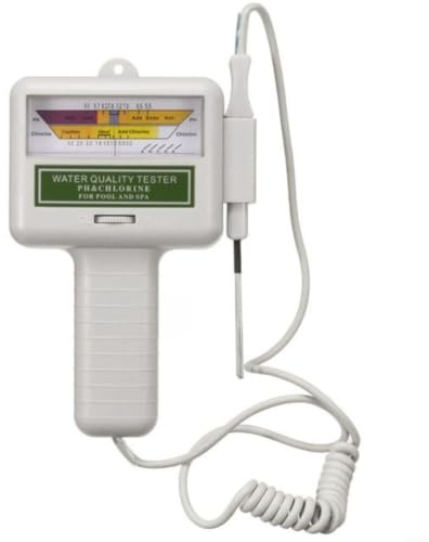 KiraKira Elektronisches pH-Messgerät, Pool-Wassertest, tragbarer digitaler Detektor mit einfacher Sonde, ABS-Konstruktion