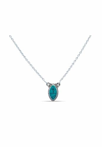 mantraroma Kette 925 Silber PUNTI mit Edelstein