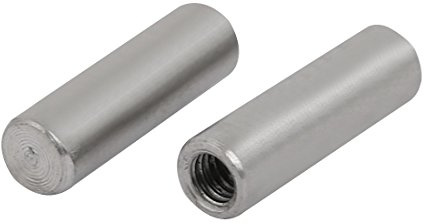 sourcing map 2 Stück M4 Innengewinde 6mm x 20mm zylindrischer Dübelstift | 304 Edelstahl