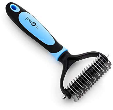 PRECORN Entfilzungsstriegel Unterfellbürste Hunde I Katzenbürste Hundebürste Unterwolle Bürste Hund