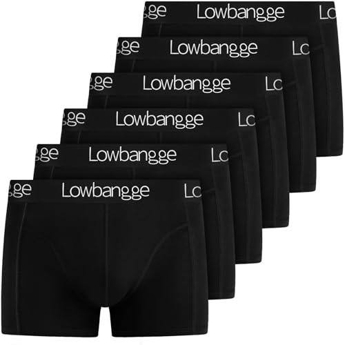 Lowbangge Boxershorts Herren Baumwolle 6er Pack, Komfort & atmungsaktiv