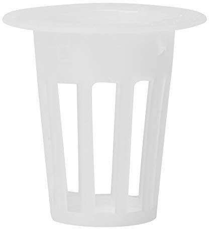 100 pièces serre hydroponique maille Pot culture hors sol plante fleur croissance panier jardin filet tasses Pots pour hydroponie(blanche)