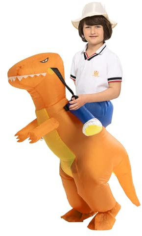 IRETG Costume da Dinosauro Gonfiabile per Bambini 120-150cm Divertente Costume da Dinosauro Gonfiabile da Equitazione T-Rex