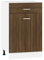 vidaXL Armario Inferior Mueble Aparador Cocina Cajones Almacenamiento Organizador Estantería Auxiliar Hogar Madera Contrachapada Marrón Roble