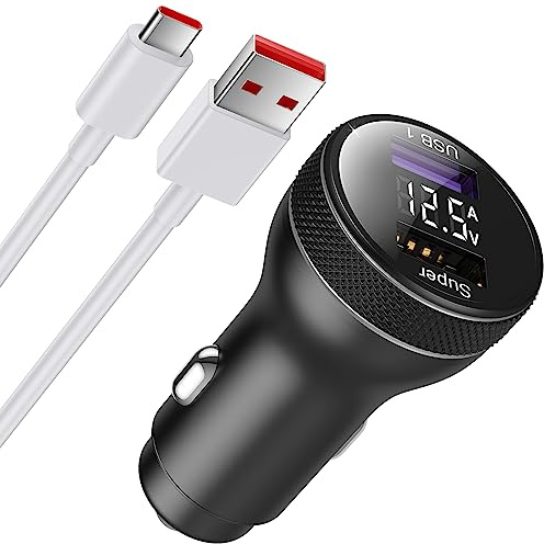 67W Zigarettenanzünder USB Ladegerät mit 6A Kabel 1m für Xiaomi Turbo-Laden