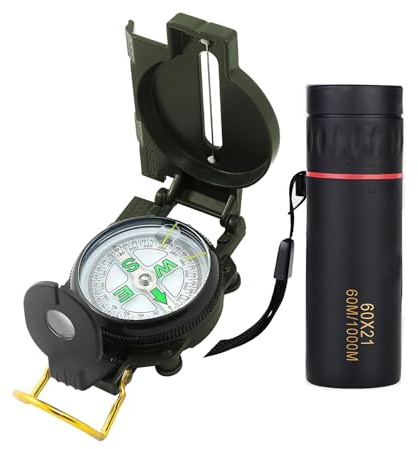 Boussole Multifonctionnelle Militaire et Professionnelle pour la Chasse, la randonnée et Les activités de Camping en Plein air, étanche et résistante