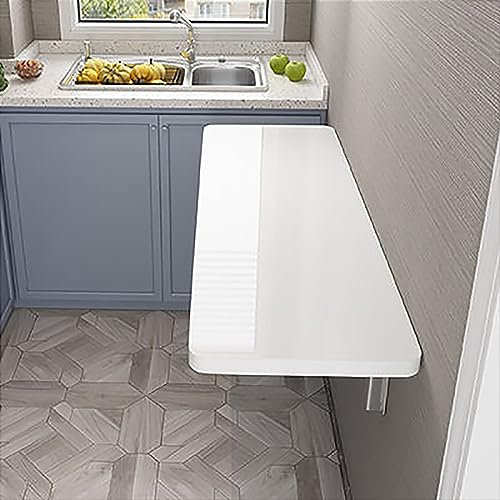 Wandklapptisch Klapptisch Wandtisch, Stabiler Wandmontage Platzsparender Schwimmender Schreibtisch Küchentisch Kindermöbel Laptoptisch Esstisch White,Wandtisch Klappbar, Balkontisch (Color : White) (