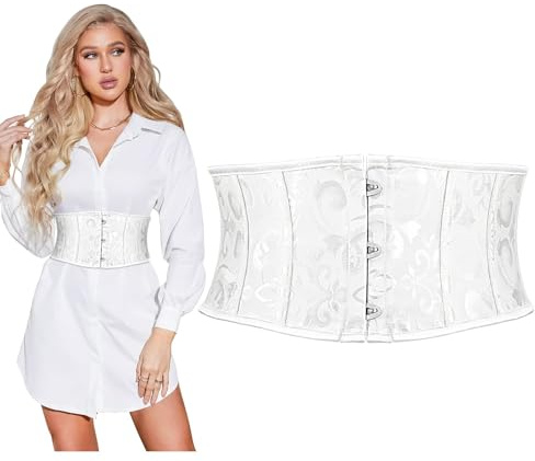 SUOSDEY Damen Korsettgürtel, Breite Taillegürtel für Kleid Cosplay Waspiegürtel