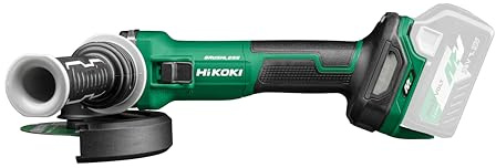 HIKOKI Akku Winkelschleifer G3613DVE (36V, Brushless Motor, Schleifscheiben Ø: 125 mm, Antriebsspindel: M14, Leerlaufdrehzahl: 3200-10000 min-1) Plus Zubehör, OHNE Akku, Ladegerät und Transportkoffer.