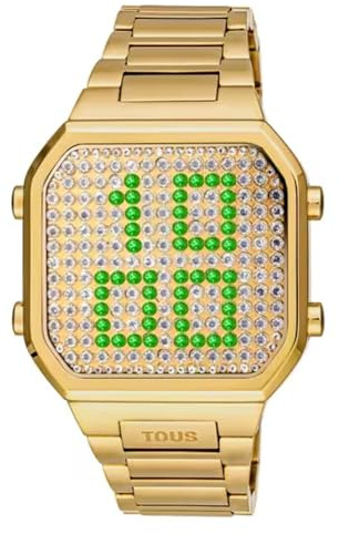 TOUS Watches d-Bear Reloj para Mujer Digital de Cuarzo con Brazalete de Acero Inoxidable bañado en Oro 3000130700