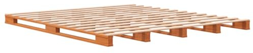 vidaXL Letto Pallet Marrone Cera 180x200 cm in Legno Massello di Pino