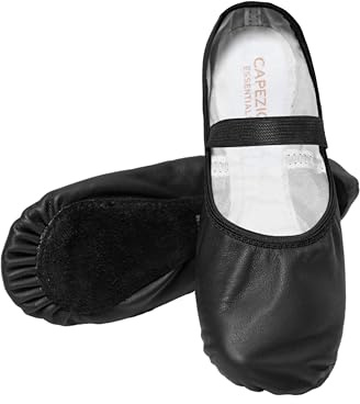 Capezio Womens V100C_Luna Ballet Shoes, Black, 13.5 UK Wide