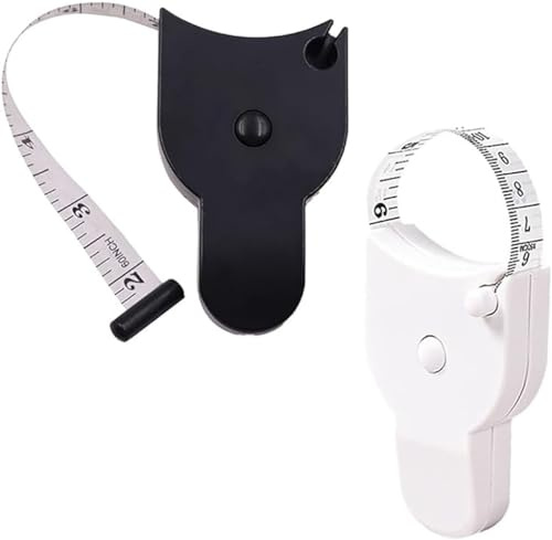 Cinta Metrica Corporal,2 PCS Cinta de Medir Suave Métrica Retráctil con Botón Pulsador Cinta para el Costura Doble Cara Cinta Métrica de Tela Para Medir Longitud Corte de Costura Busto