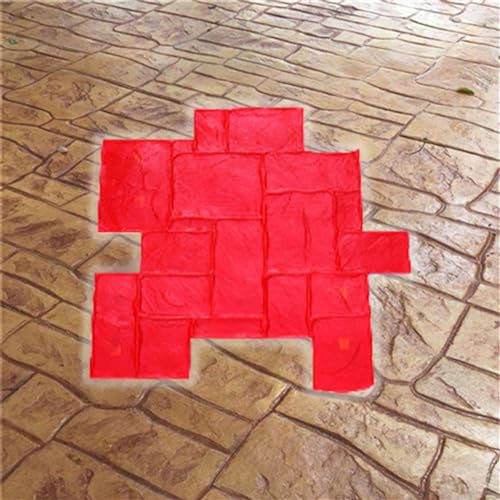 Stampi per Cemento Effetto Pietra Tappetini per Stampaggio in Cemento con Fiori in Pietra Naturale per Marciapiede, Muffe Concrete Flessibili, Timbri in Calcestruzzo Poliuretanico Senza Soluzione di C