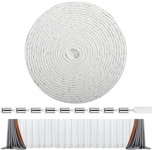 Pesos de cortina de 10 metros, cinta de plomo duradera, fácil de instalar, alambre de gasa para cortinas de pesaje, para exteriores y cortinas, 30 g - 10 m