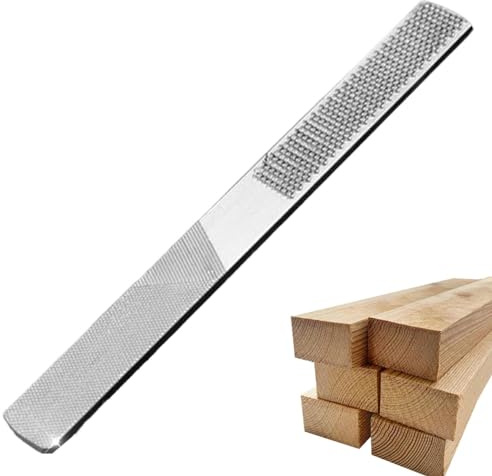 Handfeile für , 4-in-1 kleine Holzfeilen, flach, fein gezahnt, handgezahnt, ergonomischer Griff für mechanische Wartung