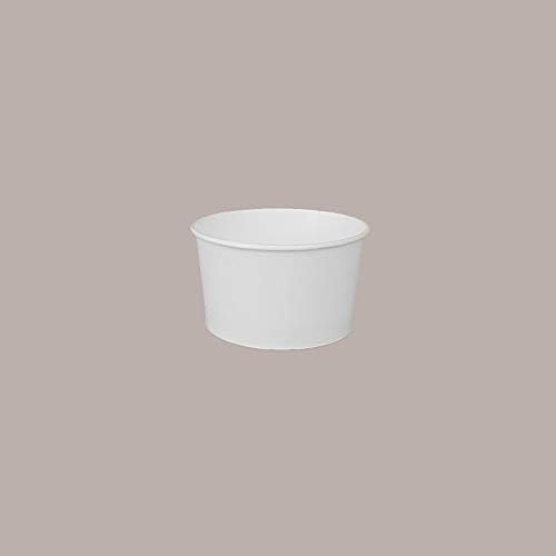 Lucgel Coppetta Bicchiere in Carta Bianca ideale per Gelato 120cc - 250 pezzi -