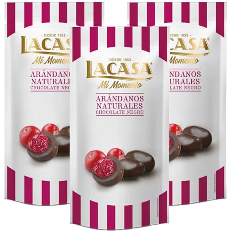 Lacasa Lote de 3x Bolsitas Mi Momento Arándanos con Chocolate negro 60G