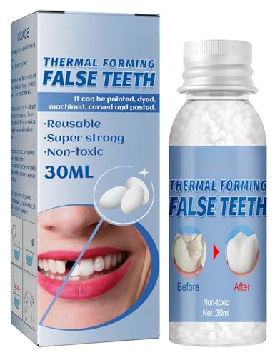 Temporary Tooth Filling Kit - Moldable False Teeth Replacement - Dental Repair Beads for Fixing Missing/Broken Tooth - Teeth Repair & Replacement Kit - Filling for Fake Teeth