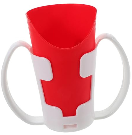 TOBBOMEY Gobelet Ergonomique pour Usage Quotidien et Rééducation en Pp avec Découpe en U Lave-vaisselle, Réduit les Risques de Déversement pour Personnes Âgées